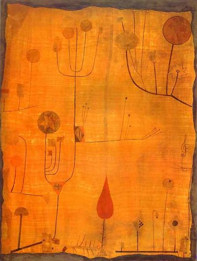 Früchte auf Rot von Paul Klee